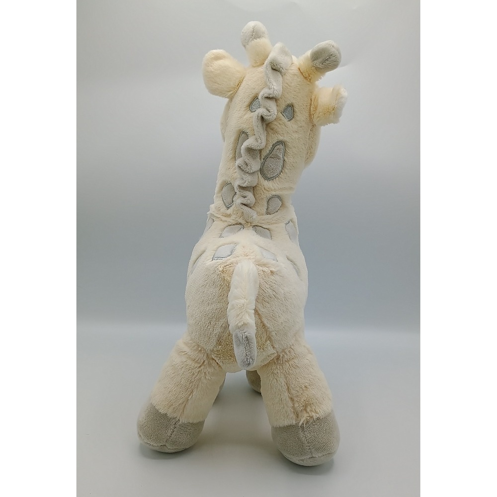 14" KELLYTOY Cream Colored White Grey SOFT Plush RATTLE Giraffe 7 - Picture 4 of 4